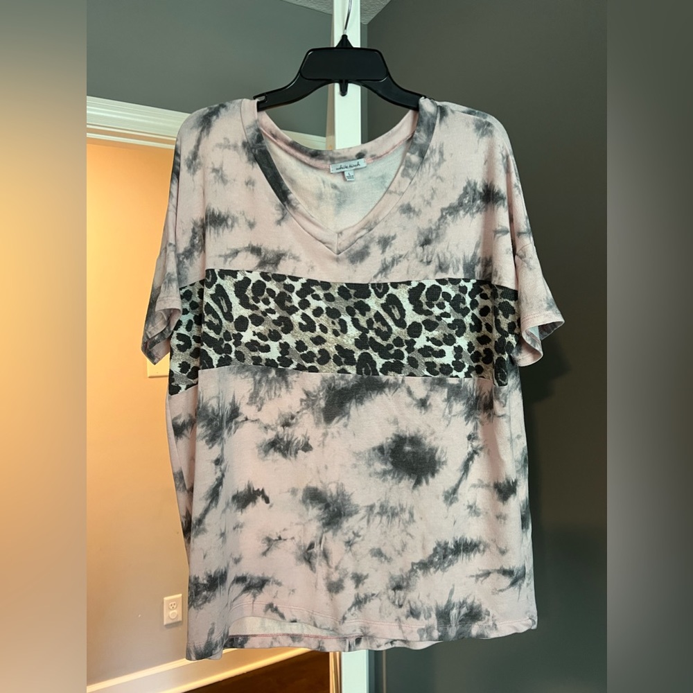 Pink / Cheetah Shirt - Size Large